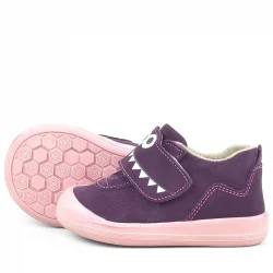 Rakerplus Dino Hakiki Deri Mor Yüksek Bilekli Bebek Ayakkabı