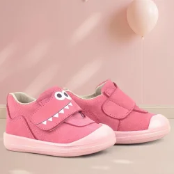 Rakerplus Dino Hakiki Deri Pembe Yüksek Bilekli Bebek Ayakkabı