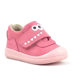 Rakerplus Dino Hakiki Deri Pembe Yüksek Bilekli Bebek Ayakkabı