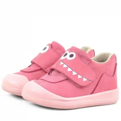 Rakerplus Dino Hakiki Deri Pembe Yüksek Bilekli Bebek Ayakkabı