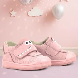 Rakerplus Dino Hakiki Deri Pudra Yüksek Bilekli Bebek Ayakkabı