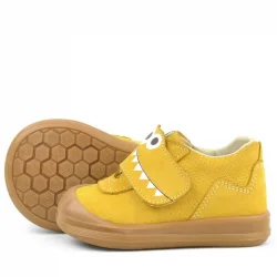 Rakerplus Dino Hakiki Deri Sarı Yüksek Bilekli Bebek Ayakkabı