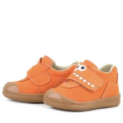 Rakerplus Dino Hakiki Deri Turuncu Yüksek Bilekli Bebek Ayakkabı