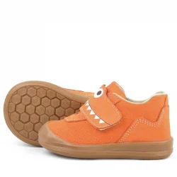 Rakerplus Dino Hakiki Deri Turuncu Yüksek Bilekli Bebek Ayakkabı