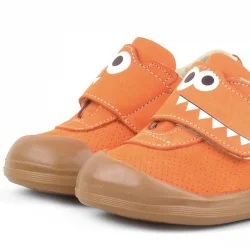 Rakerplus Dino Hakiki Deri Turuncu Yüksek Bilekli Bebek Ayakkabı