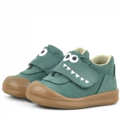 Rakerplus Dino Hakiki Deri Yeşil Yüksek Bilekli Bebek Ayakkabı