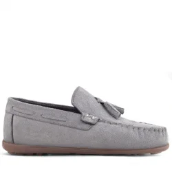 Rakerplus Gri Erkek Çocuk Makosen Ayakkabı