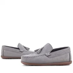 Rakerplus Gri Erkek Çocuk Makosen Ayakkabı