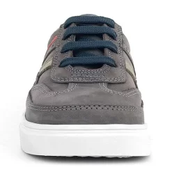 Rakerplus Gri Hakiki Deri Bağcıklı Erkek Çocuk Sneaker Ayakkabı