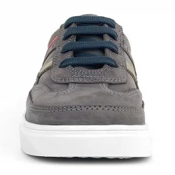 Rakerplus Gri Hakiki Deri Bağcıklı Erkek Çocuk Sneaker Ayakkabı