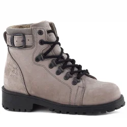 Rakerplus Griffon Hakiki Deri Açık Gri Bağcıklı Fermuarlı Bot