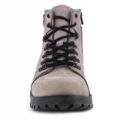 Rakerplus Griffon Hakiki Deri Açık Gri Bağcıklı Fermuarlı Bot