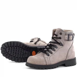 Rakerplus Griffon Hakiki Deri Açık Gri Bağcıklı Fermuarlı Bot