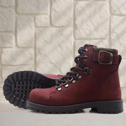 Rakerplus Griffon Hakiki Deri Bordo Fermuarlı Bot