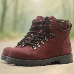 Rakerplus Griffon Hakiki Deri Bordo Fermuarlı Çocuk Bot