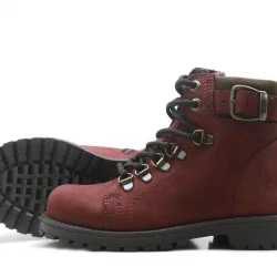 Rakerplus Griffon Hakiki Deri Bordo Fermuarlı Çocuk Bot