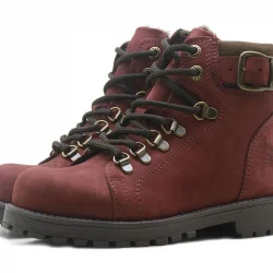 Rakerplus Griffon Hakiki Deri Bordo Fermuarlı Çocuk Bot