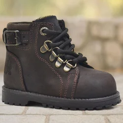 Rakerplus Griffon Hakiki Deri Fermuarlı Kışlık Çocuk Bot