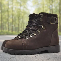 Rakerplus Griffon Hakiki Deri Fermuarlı Kışlık Çocuk Bot