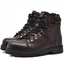 Rakerplus Griffon Hakiki Deri Fermuarlı Kışlık Çocuk Bot