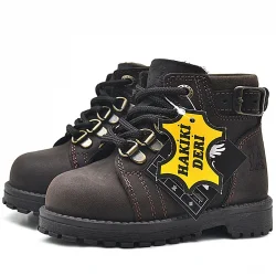 Rakerplus Griffon Hakiki Deri Fermuarlı Kışlık Çocuk Bot