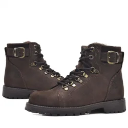 Rakerplus Griffon Hakiki Deri Fermuarlı Kışlık Çocuk Bot