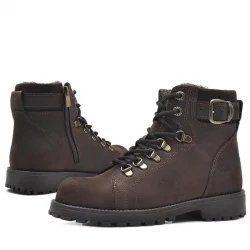 Rakerplus Griffon Hakiki Deri Fermuarlı Kışlık Çocuk Bot