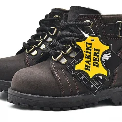 Rakerplus Griffon Hakiki Deri Fermuarlı Kışlık Çocuk Bot