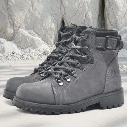 Rakerplus Griffon Hakiki Deri Fermuarlı Kışlık Unisex Çocuk Bot