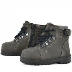 Rakerplus Griffon Hakiki Deri Fermuarlı Kışlık Unisex Çocuk Bot