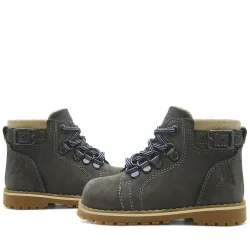 Rakerplus Griffon Hakiki Deri Gri Kürklü Bebek Bot