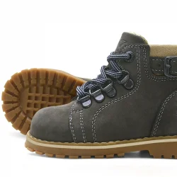 Rakerplus Griffon Hakiki Deri Gri Kürklü Bebek Bot