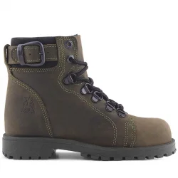 Rakerplus Griffon Hakiki Deri Haki Yeşil Fermuarlı Kışlık Çocuk Bot