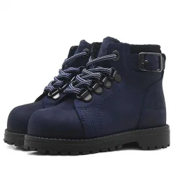 Rakerplus Griffon Hakiki Deri Lacivert Fermuarlı Bebek Botu