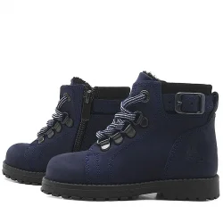 Rakerplus Griffon Hakiki Deri Lacivert Fermuarlı Bebek Botu