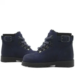 Rakerplus Griffon Hakiki Deri Lacivert Fermuarlı Bebek Botu