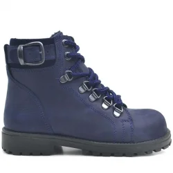 Rakerplus Griffon Hakiki Deri Lacivert Fermuarlı Çocuk Botu