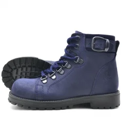 Rakerplus Griffon Hakiki Deri Lacivert Fermuarlı Çocuk Botu