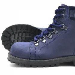 Rakerplus Griffon Hakiki Deri Lacivert Fermuarlı Çocuk Botu