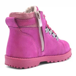 Rakerplus Griffon Hakiki Deri Pembe Fermuarlı Kışlık Kız Bebek Bot