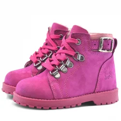 Rakerplus Griffon Hakiki Deri Pembe Fermuarlı Kışlık Kız Bebek Bot