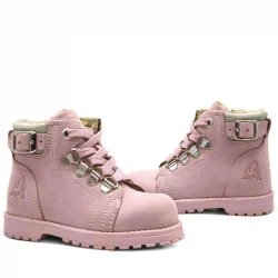 Rakerplus Griffon Hakiki Deri Pembe Fermuarlı Kışlık Kız Bebek Bot