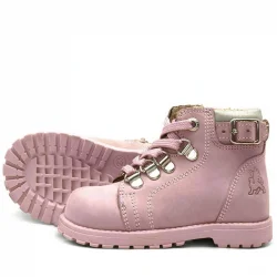 Rakerplus Griffon Hakiki Deri Pembe Fermuarlı Kışlık Kız Bebek Bot