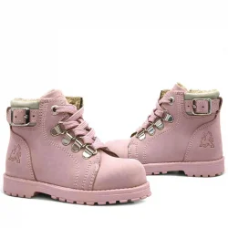 Rakerplus Griffon Hakiki Deri Pembe Fermuarlı Kışlık Kız Bebek Bot