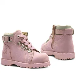 Rakerplus Griffon Hakiki Deri Pembe Fermuarlı Kışlık Kız Bebek Bot