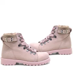 Rakerplus Griffon Hakiki Deri Pembe Fermuarlı Kışlık Kız Çocuk Bot