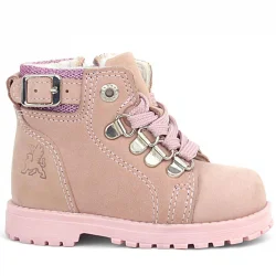 Rakerplus Griffon Hakiki Deri Pembe Simli Fermuarlı Kız Bebek Bot