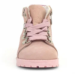 Rakerplus Griffon Hakiki Deri Pembe Simli Fermuarlı Kız Bebek Bot