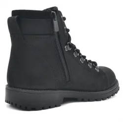 Rakerplus Griffon Hakiki Deri Siyah Fermuarlı Çocuk Bot