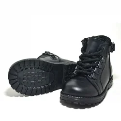 Rakerplus Griffon Hakiki Deri Siyah Fermuarlı Erkek Bebek Bot